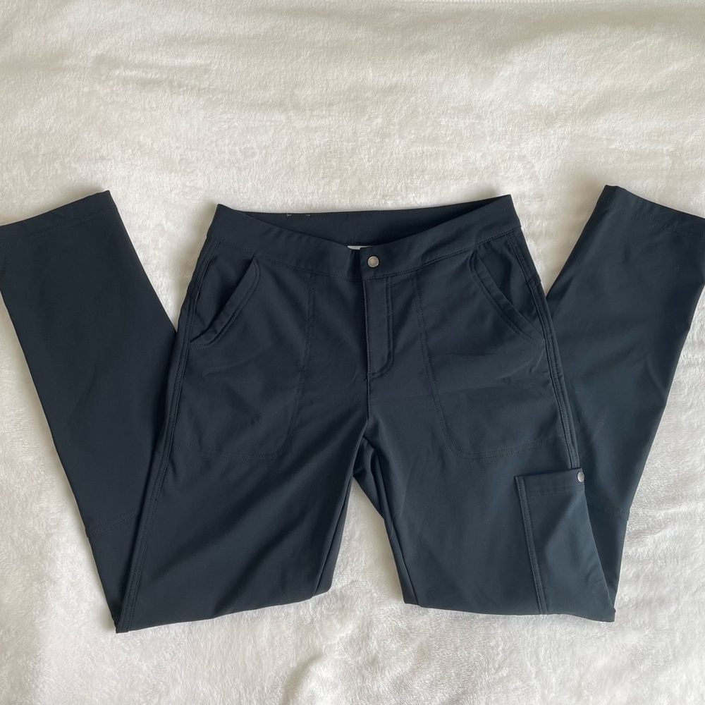 Columbia black fleece lined winter hiking pants with cargo pocket 8 R
